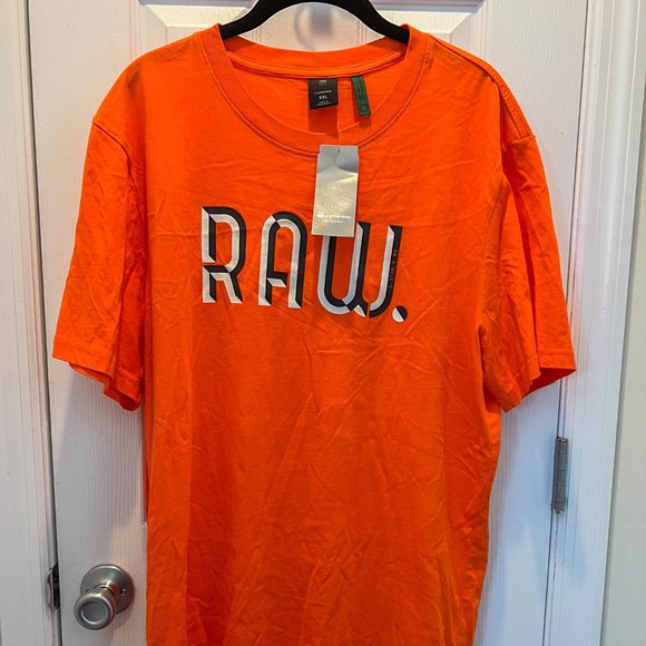 Men's G-Star Raw XXL Orange T-Shirt - Picture 1 of 4